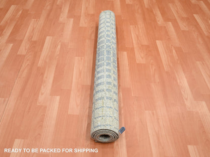 Modern / Contemporary hand-knotted wool/silk rug in Brown, 4'0" x 6'0", SKU O075502