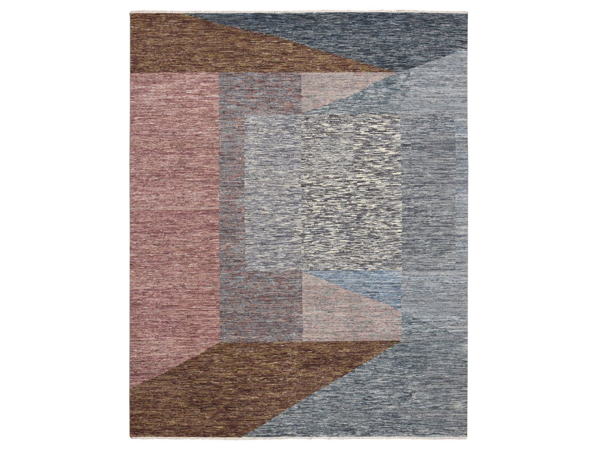 Modern / Contemporary hand-knotted wool rug in Multicolored, 8'0" x 10'0", SKU O075504
