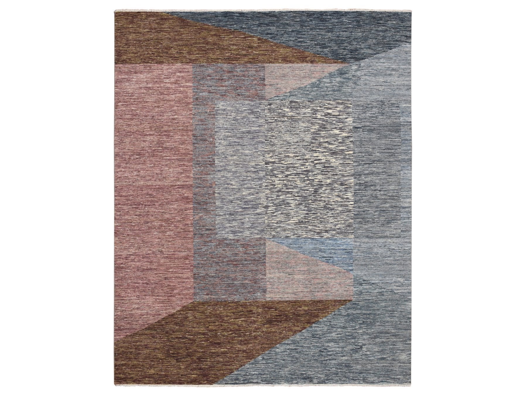 Modern / Contemporary hand-knotted wool rug in Multicolored, 8'0" x 10'0", SKU O075504