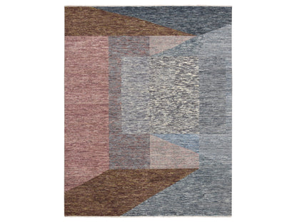 Modern / Contemporary hand-knotted wool rug in Multicolored, 8'0" x 10'0", SKU O075504