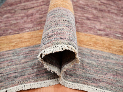 Grey 8'0" x 10'0" Modern / Contemporary Hand knotted Wool Rug - Sku: O075508