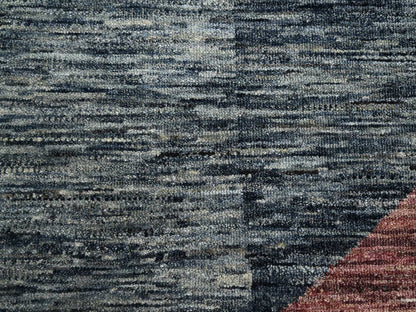Grey 8'0" x 10'0" Modern / Contemporary Hand knotted Wool Rug - Sku: O075508