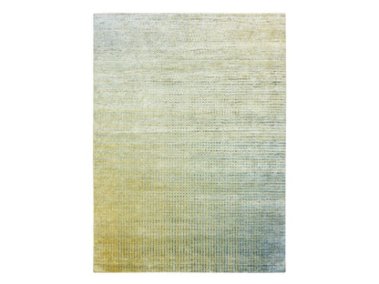 Yellow 8'11" x 12'2" Modern / Contemporary Hand knotted Wool/Silk Rug - Sku: O075509