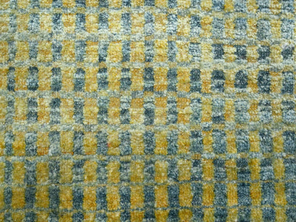 Yellow 8'11" x 12'2" Modern / Contemporary Hand knotted Wool/Silk Rug - Sku: O075509