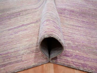 Pink 9'0" x 12'3" Modern / Contemporary Hand knotted Wool Rug - Sku: O075512