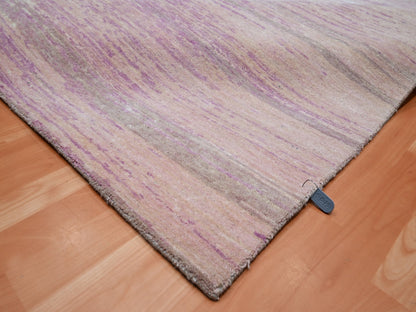 Pink 9'0" x 12'3" Modern / Contemporary Hand knotted Wool Rug - Sku: O075512