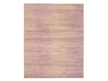 Pink 8'1" x 10'3" Modern / Contemporary Hand knotted Wool Rug - Sku: O075513