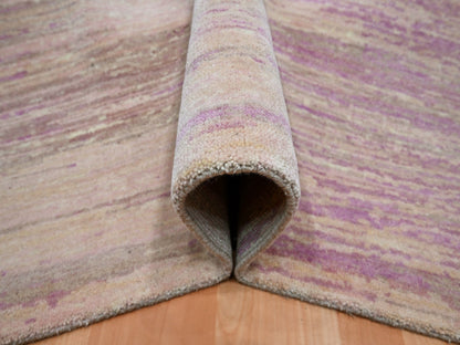 Pink 8'1" x 10'3" Modern / Contemporary Hand knotted Wool Rug - Sku: O075513
