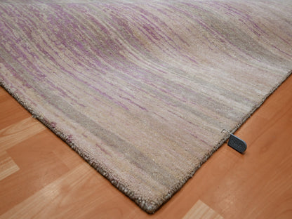 Pink 8'1" x 10'3" Modern / Contemporary Hand knotted Wool Rug - Sku: O075513