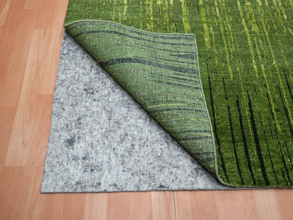 Modern / Contemporary hand-knotted wool rug in Green, 8'2" x 10'3", SKU O075515