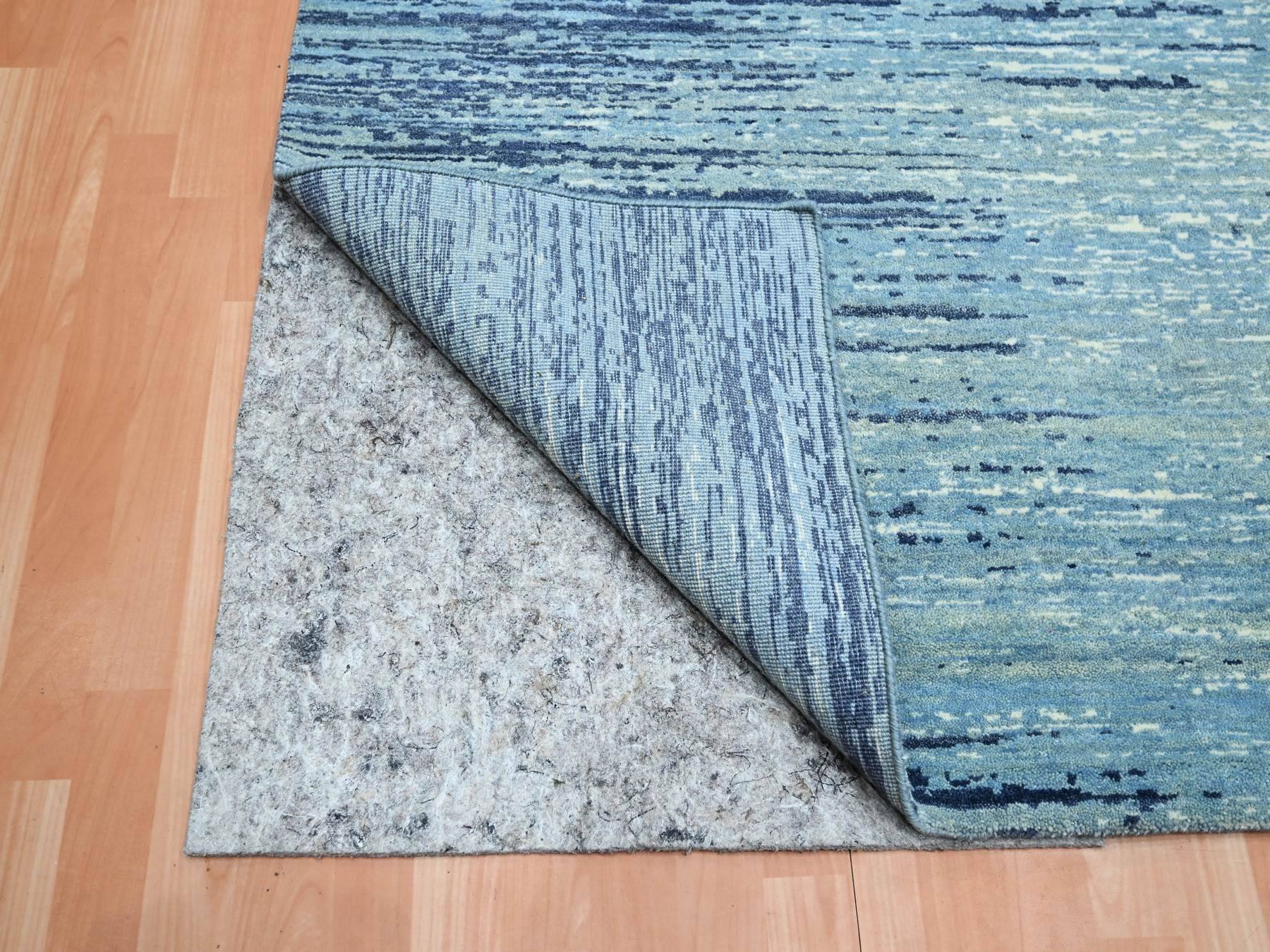 Modern / Contemporary hand-knotted wool rug in Blue, 8'1" x 10'4", SKU O075519
