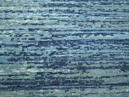 Modern / Contemporary hand-knotted wool rug in Blue, 8'1" x 10'4", SKU O075519