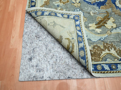 Ivory 9'2" x 12'3" Transitional Hand knotted Wool Rug - Sku: O075521