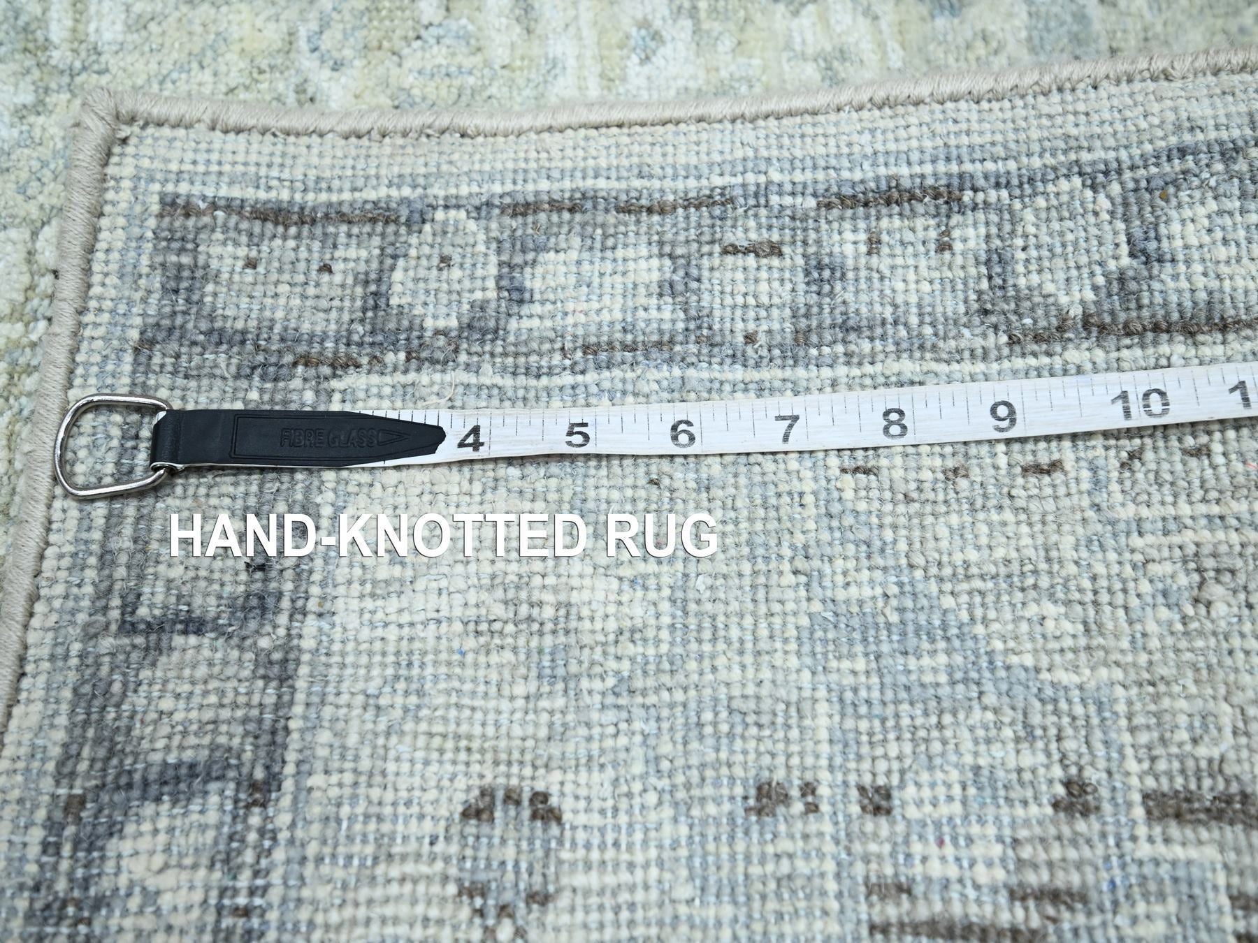 Oushak hand-knotted wool/silk rug in Gray, 2'1" x 3'2", SKU O075525
