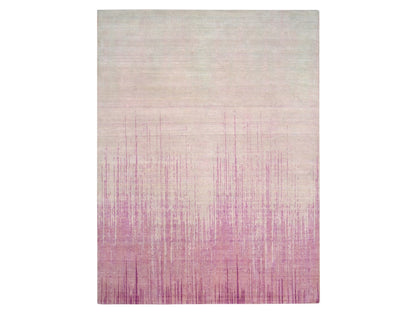Pink 9'2" x 12'4" Modern / Contemporary Hand knotted Wool Rug - Sku: O075529