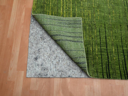 Modern / Contemporary hand-knotted wool rug in Green, 12'2" x 15'0", SKU O075541