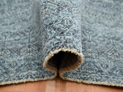Grey 9'0" x 12'2" Modern / Contemporary Hand knotted Wool Rug - Sku: O075543