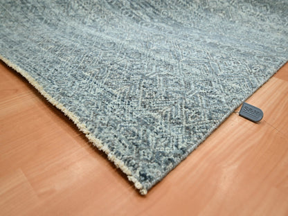 Grey 9'0" x 12'2" Modern / Contemporary Hand knotted Wool Rug - Sku: O075543