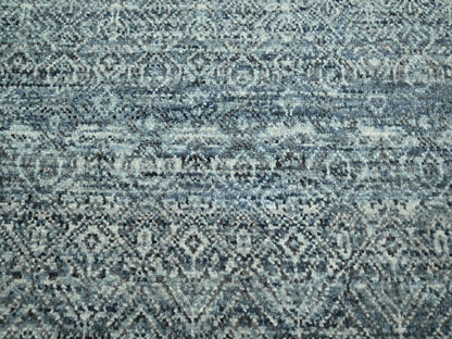Grey 9'0" x 12'2" Modern / Contemporary Hand knotted Wool Rug - Sku: O075543