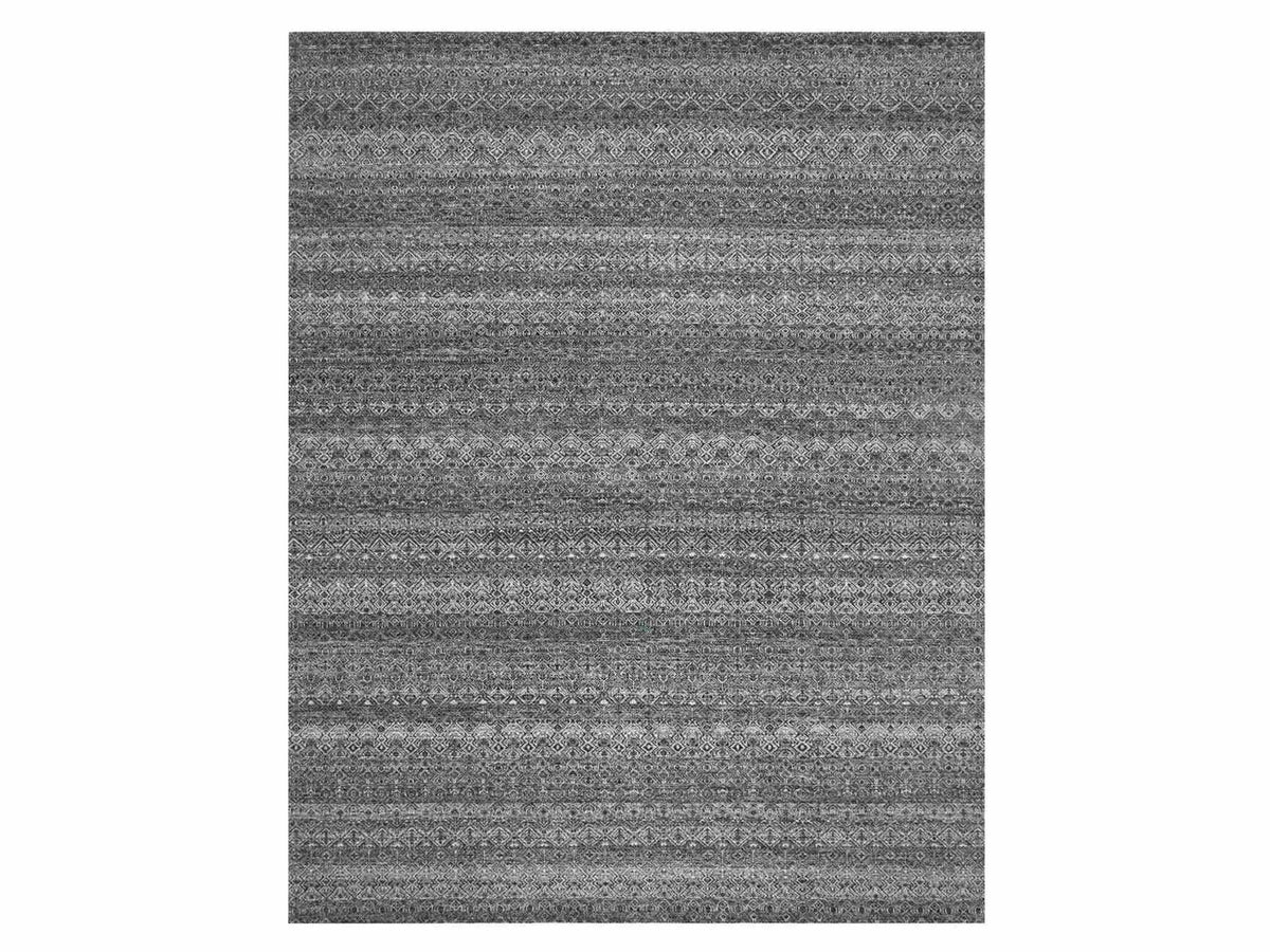 Modern / Contemporary hand-knotted wool rug in Black, 9'2" x 11'10", SKU O075545
