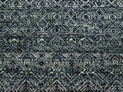 Modern / Contemporary hand-knotted wool rug in Black, 9'2" x 11'10", SKU O075545