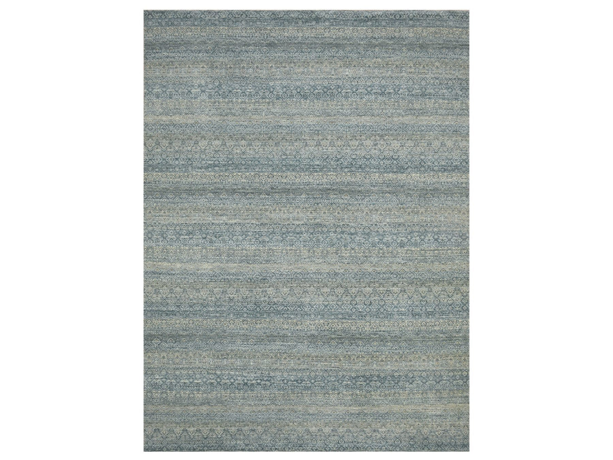 Modern / Contemporary hand-knotted wool rug in Gray, 9' x 12'2", SKU O075546