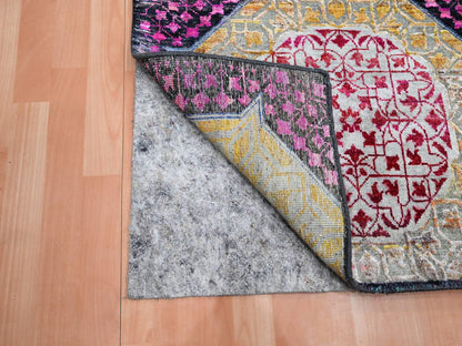 Mamluk Mamluk hand-knotted wool/silk runner in Red, 2'9" x 8'1" — SKU O075555 (view 3)