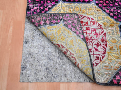 Mamluk Mamluk hand-knotted wool/silk runner in Red, 2'8" x 8'1" — SKU O075556 (view 3)