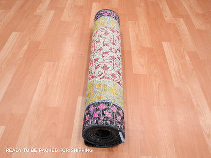 Mamluk Mamluk hand-knotted wool/silk runner in Red, 2'8" x 8'1" — SKU O075556 (view 5)