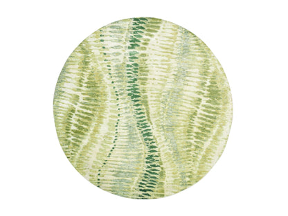 Green 7'11" x 8'0" Modern / Contemporary Hand knotted Silk Rug - Sku: O075558