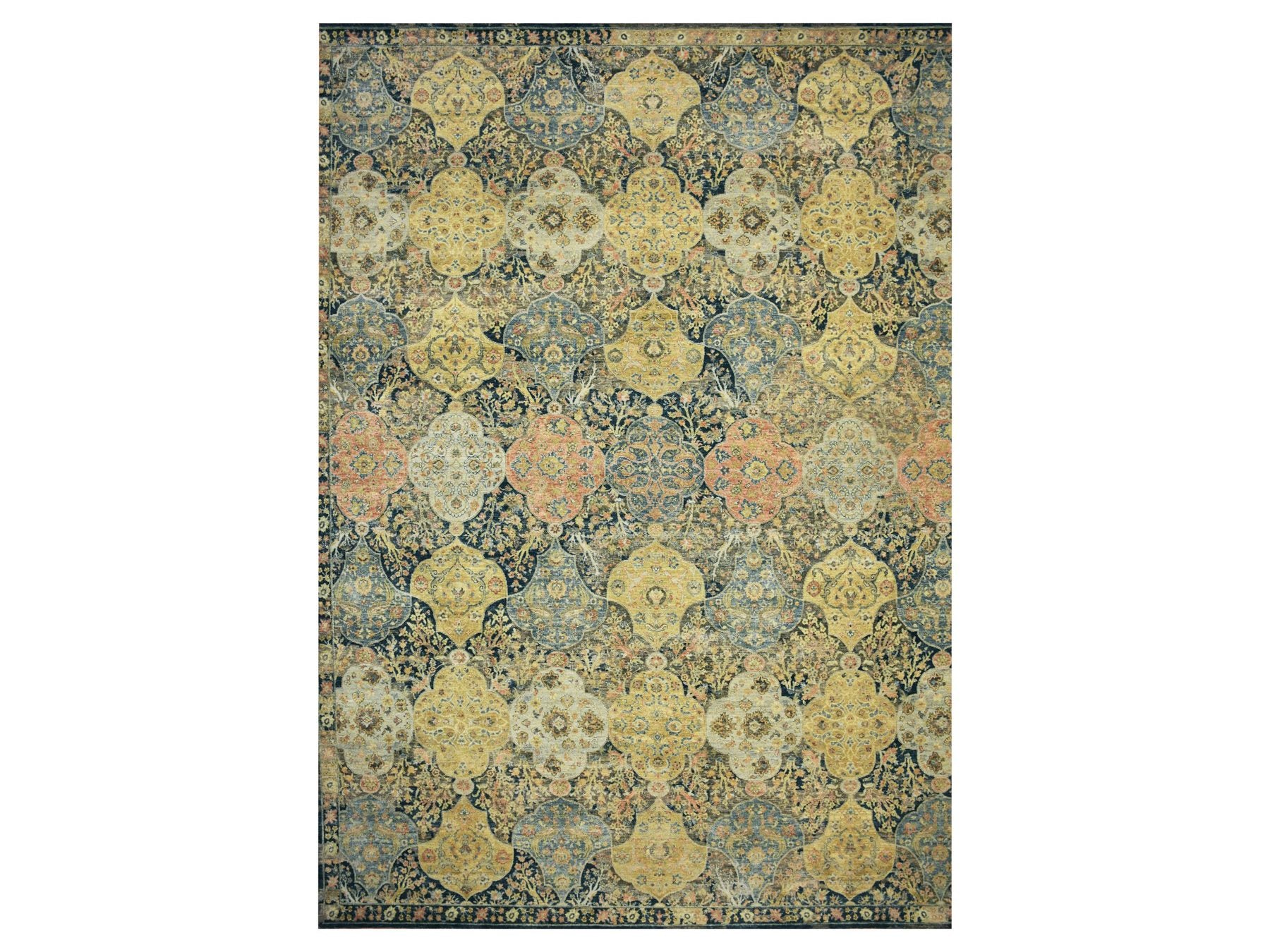 Fine Oriental hand-knotted wool rug in Black, 11'11" x 15'7" — SKU O075560