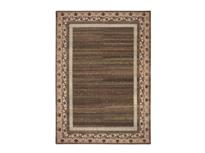 Brown 9'11" x 14'3" Khotan and Samarkand Hand knotted Wool Rug - Sku: O075562