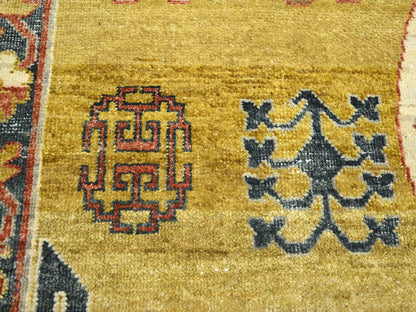 Green 6'1" x 9'4" Traditional Hand knotted Wool Rug - Sku: O075572