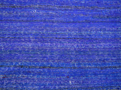 Blue 9'2" x 11'8" Flat Weave Hand woven Silk Rug - Sku: O075576