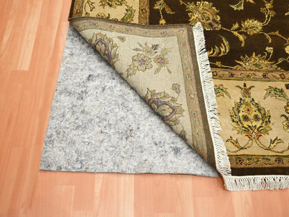 Brown 7'10" x 9'11" Traditional Hand knotted Wool/Silk Rug - Sku: O075582
