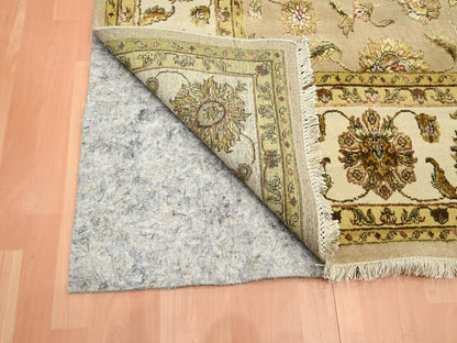 Brown 7'8" x 9'10" Traditional Hand knotted Wool/Silk Rug - Sku: O075586