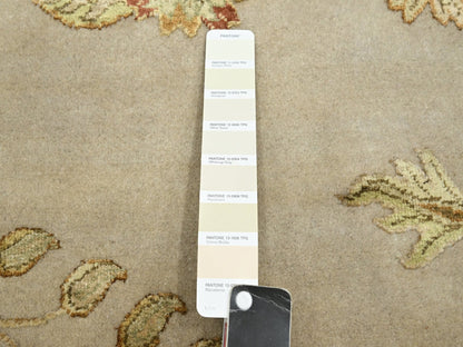 Rajasthan hand-knotted wool/silk rug in Ivory, 7'11" x 9'9" — SKU O075588 (view 7)