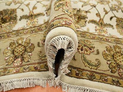 Rajasthan Rajasthan hand-knotted wool/silk rug in Ivory & Beige, 7'8" x 10' — SKU O075589 (view 5)