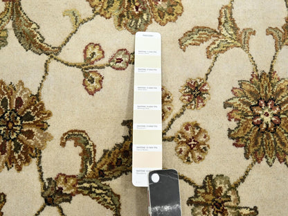 Rajasthan Rajasthan hand-knotted wool/silk rug in Ivory & Beige, 7'8" x 10' — SKU O075589 (view 7)