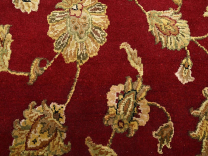 Rajasthan Rajasthan hand-knotted wool/silk rug in Red & Ivory, 5'11" x 9'2" — SKU O075599 (view 8)