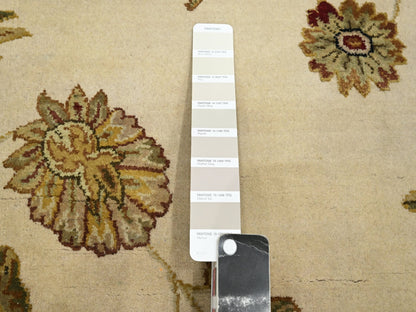 Rajasthan hand-knotted wool/silk rug in Ivory, 5'11" x 8'11" — SKU O075600 (view 7)