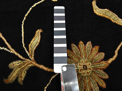 Black 5'10" x 8'10" Rajasthan Hand knotted Wool/Silk Rug - Sku: O075601