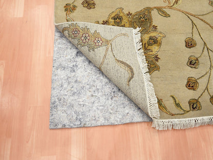 Brown 6'0" x 8'10" Traditional Hand knotted Wool/Silk Rug - Sku: O075603