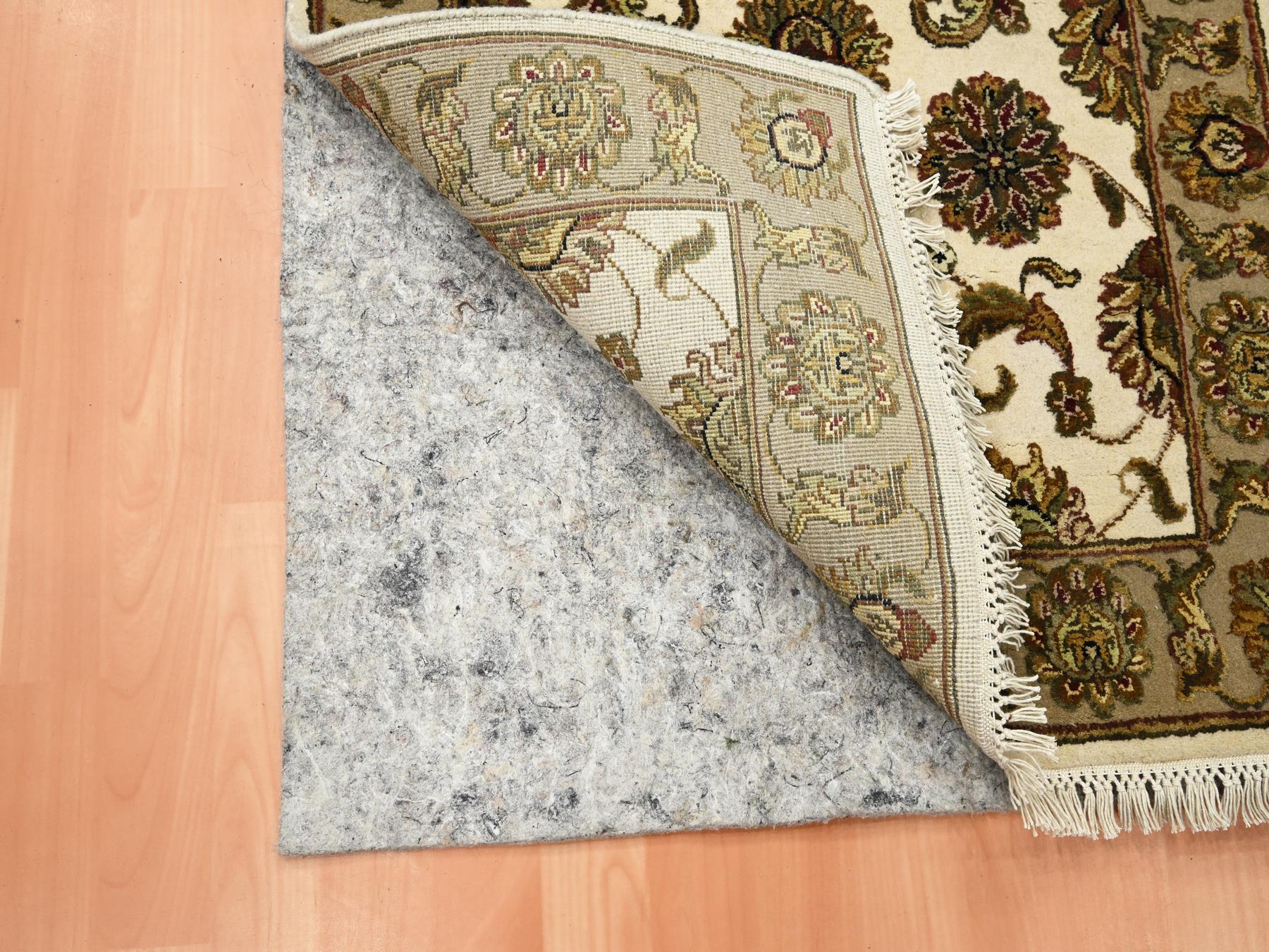 Rajasthan Rajasthan hand-knotted wool/silk runner in Ivory & Beige, 2'6" x 8' — SKU O075612 (view 3)