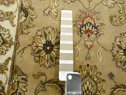 Brown 2'7" x 8'1" Traditional Hand knotted Wool/Silk Rug - Sku: O075613