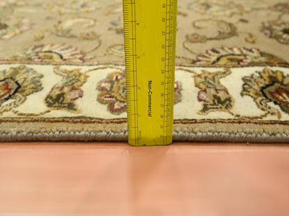 Brown 2'7" x 8'1" Traditional Hand knotted Wool/Silk Rug - Sku: O075613