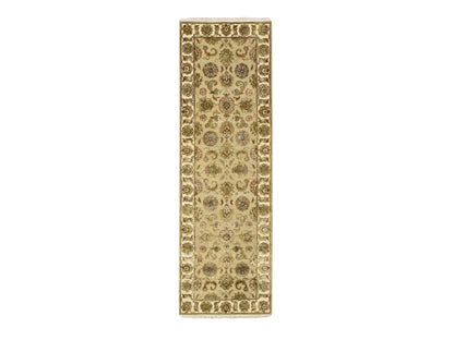 Brown 2'6" x 7'11" Traditional Hand knotted Wool/Silk Rug - Sku: O075615
