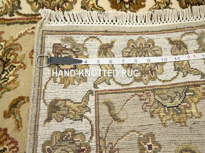 Brown 2'6" x 7'11" Traditional Hand knotted Wool/Silk Rug - Sku: O075615