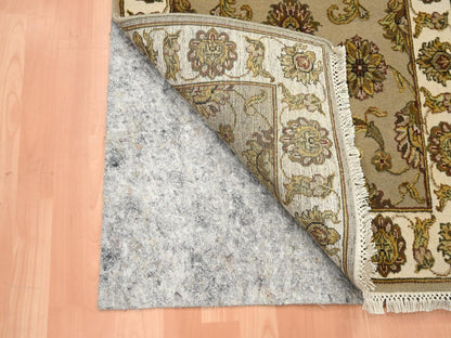 Brown 2'6" x 8'3" Traditional Hand knotted Wool/Silk Rug - Sku: O075617