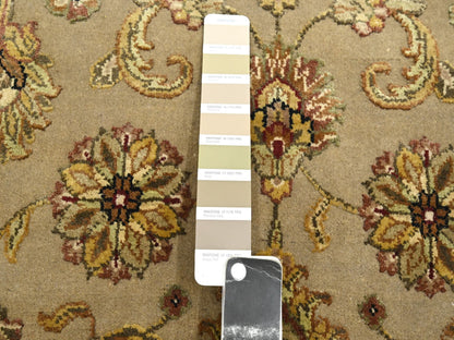 Brown 2'6" x 8'3" Traditional Hand knotted Wool/Silk Rug - Sku: O075617
